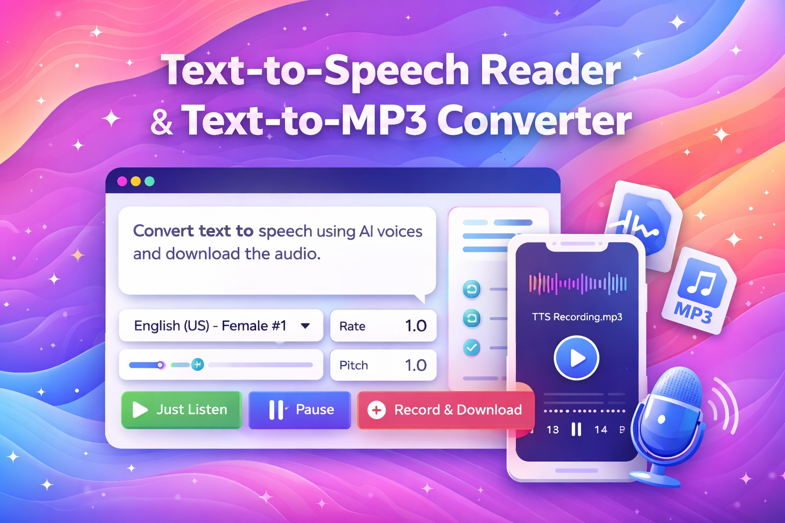 Text to Speech Reader and Text to MP3 Converter - Alpha SEO Tools