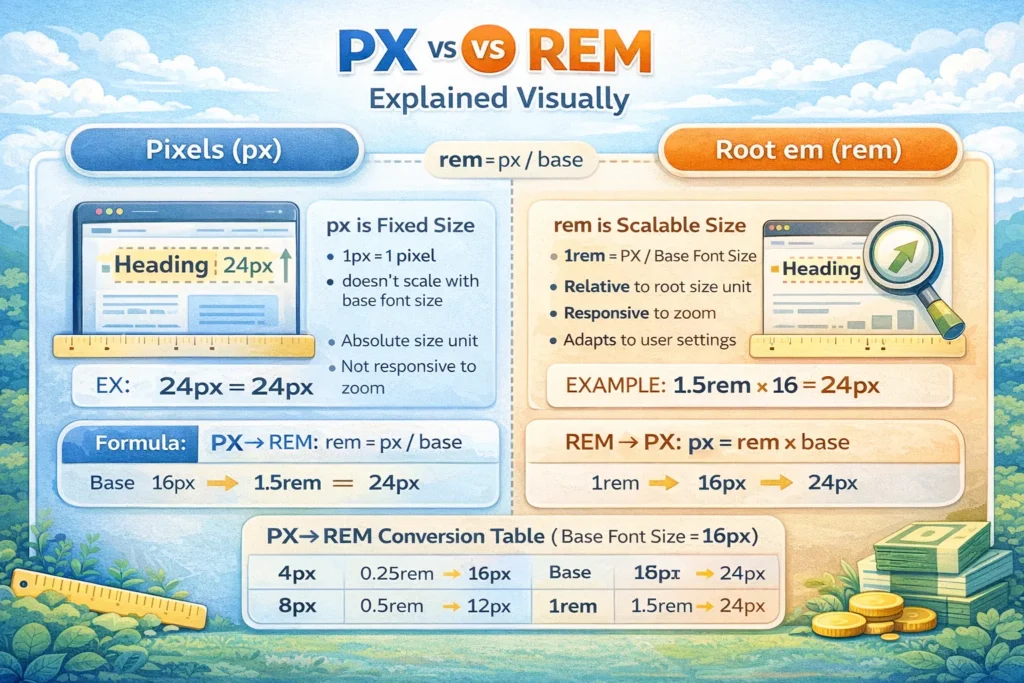 Pixels to REM Converter (PX ↔ REM Calculator) 2 Pixels to REM Converter
