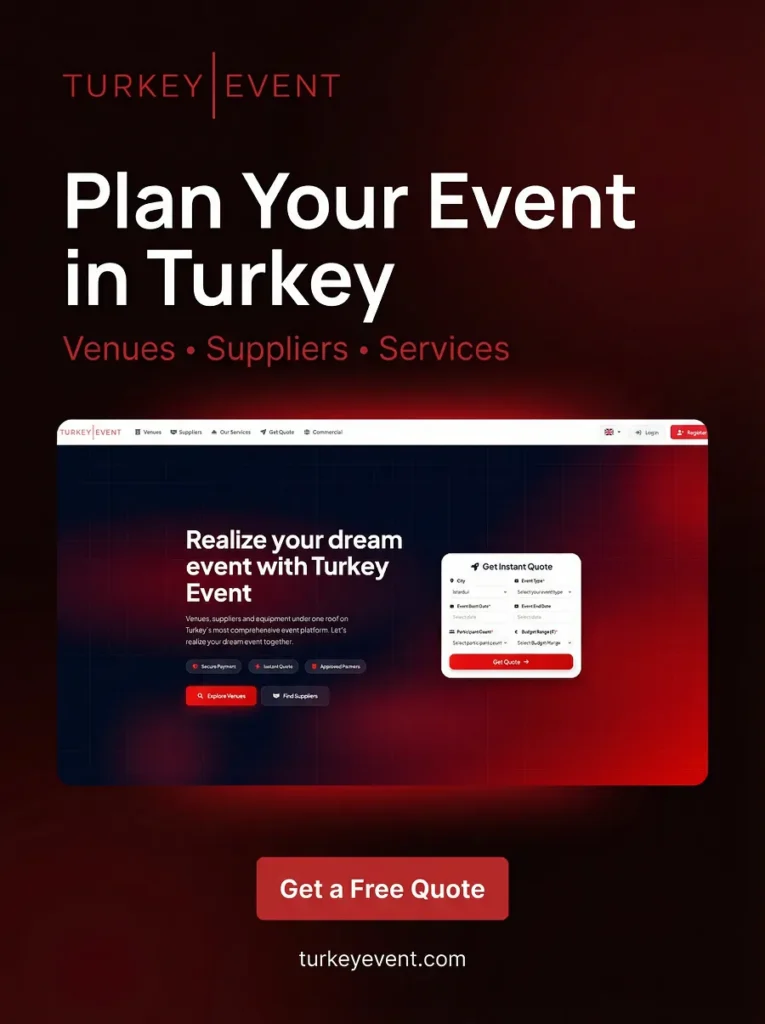 Turkey Event: The First Digital Venue Platform for Seamless Planning in Turkey 2 Turkey Event