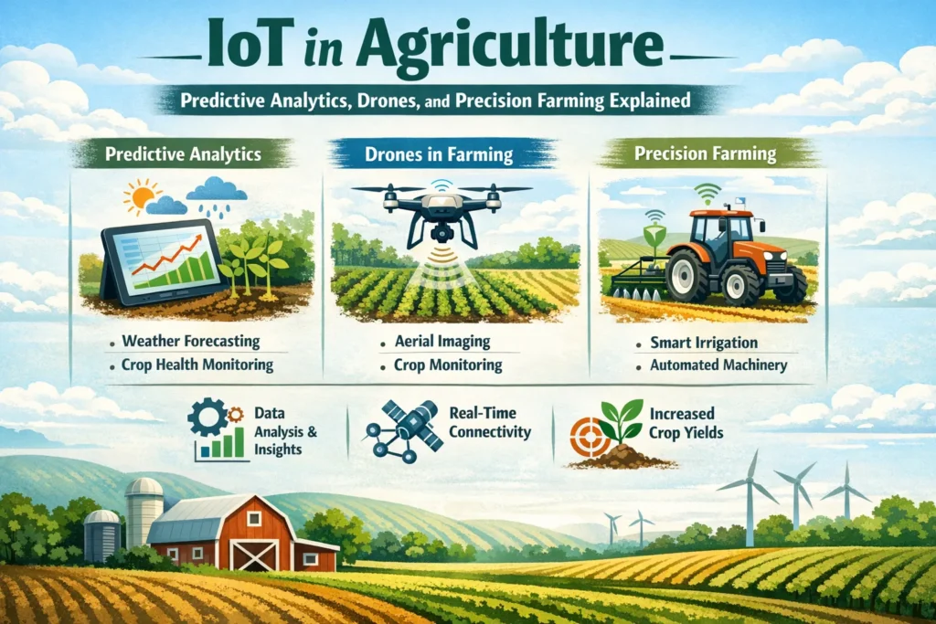 IoT in Agriculture: Predictive Analytics, Drones, and Precision Farming Explained 2 IoT in Agriculture