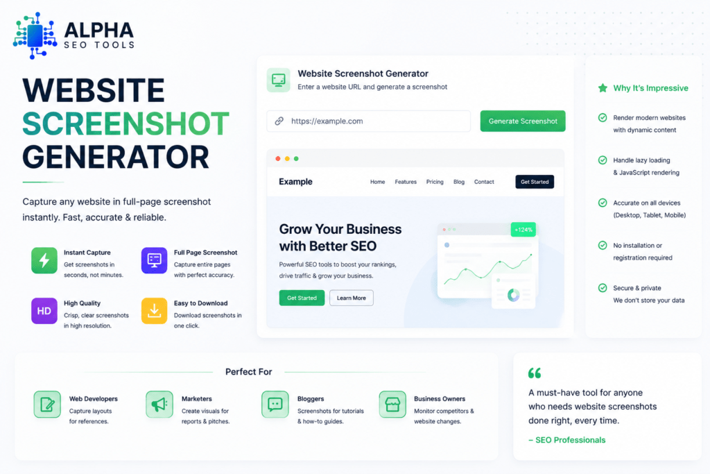 Free Website Screenshot Generator: Capture Any Page in Seconds 2 Website Screenshot Generator