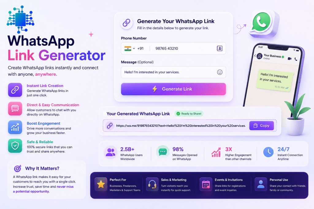 WhatsApp Link Generator: Turn Any Click Into a Direct Conversation 2 WhatsApp link generator