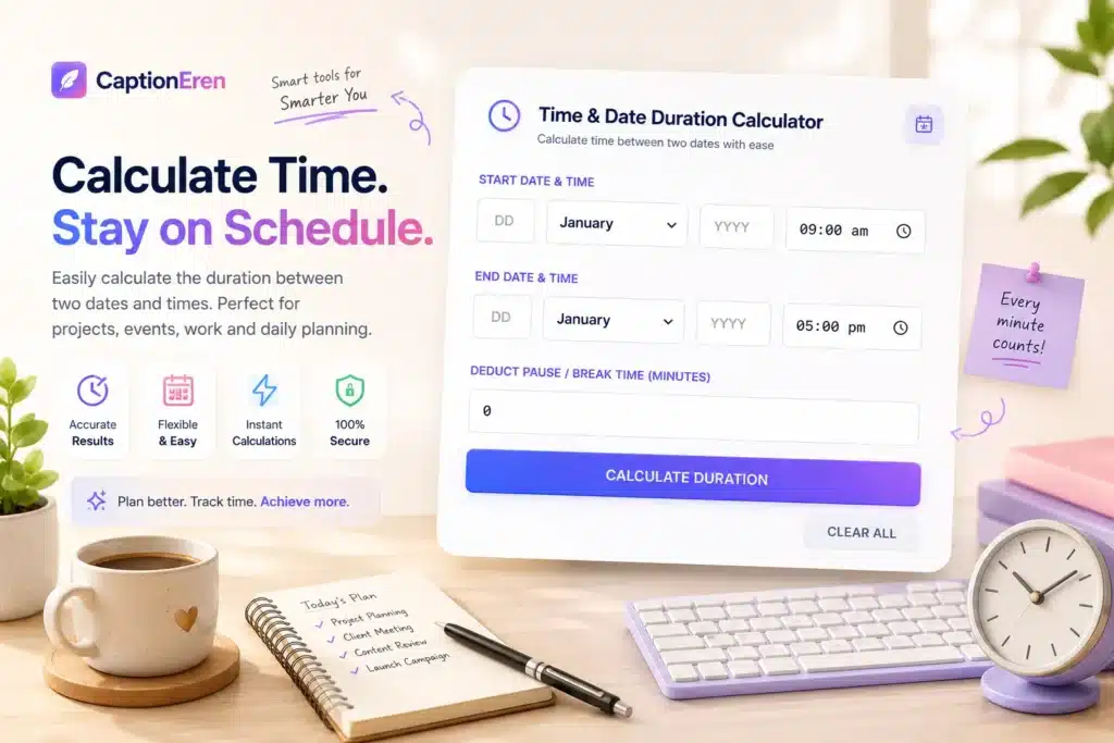 Time & Date Duration Calculator Tool | Alpha SEO Tools 2 Time & Date Duration Calculator tool