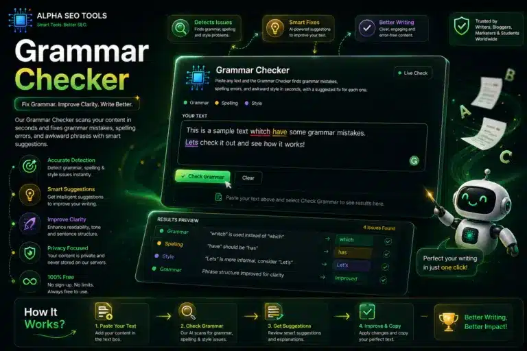 Grammar Checker Tool | Alpha SEO Tools 2 grammar checker tool alphaseotools.com