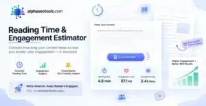 Reading Time & Engagement Estimator Tool | Alpha SEO Tools 30 Reading Time & Engagement Estimator Tool | Alpha SEO Tools