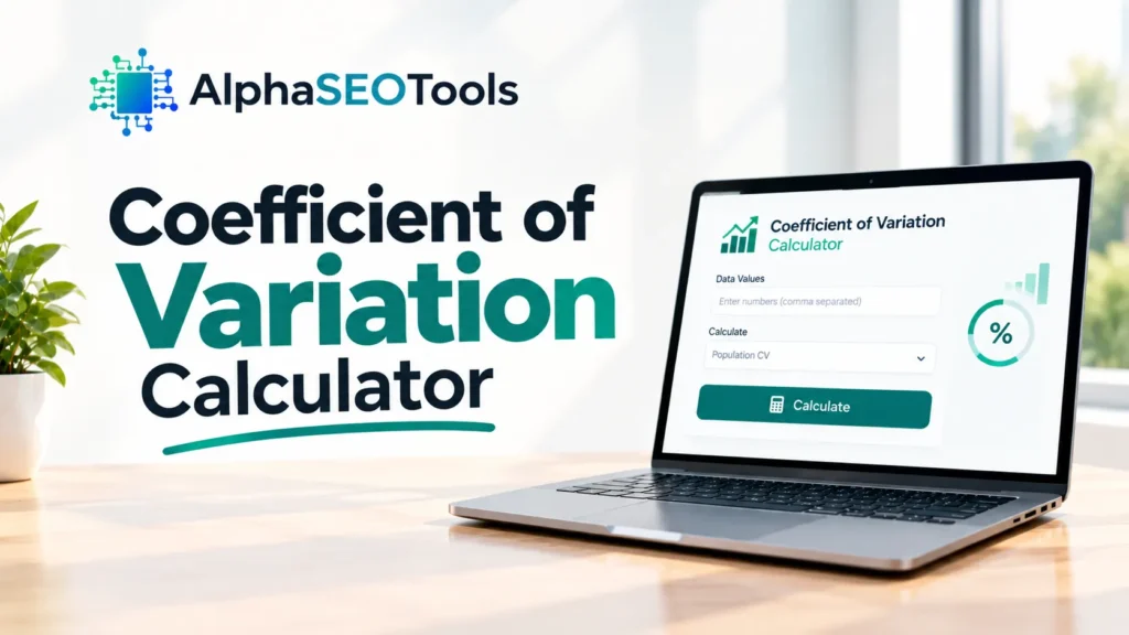 Coefficient of Variation Calculator: Compare Effectively | Alpha SEO Tools 2 Coefficient of Variation Calculator by alphaseotools.com